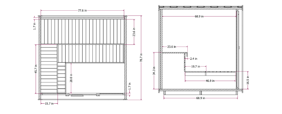 MW20 Outdoor Sauna for 6 People - Luxury ThermoWood Retreat