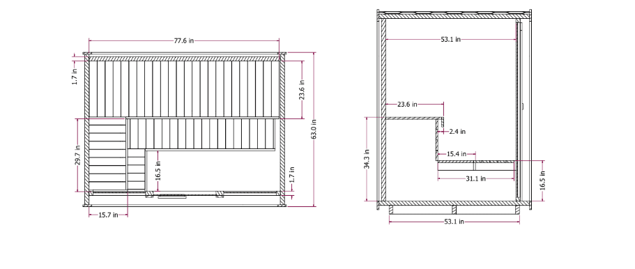 Shop MW16 Outdoor Sauna for Backyard Relaxation - Free Ship